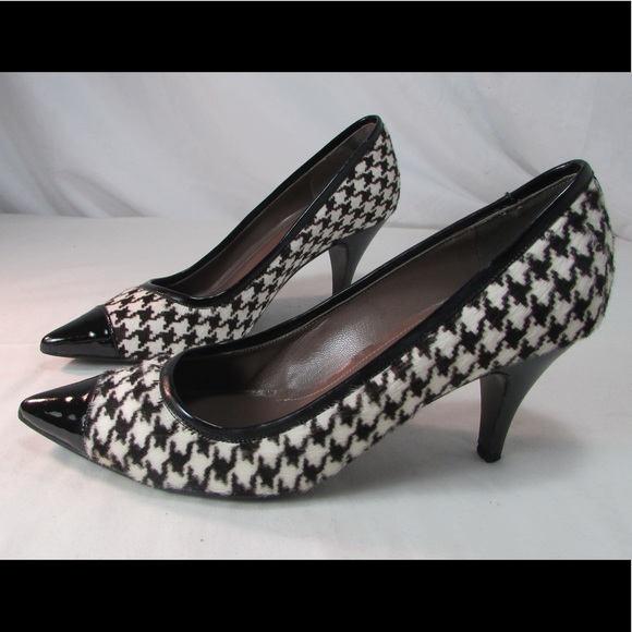 Luca Luca Heels- Houndstooth and Leather - Picture 1 of 11